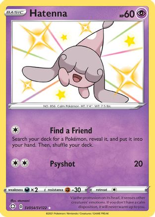 Hatenna SV054 - Holofoil - Shiny Holo Rare