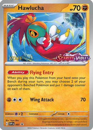 Hawlucha (Prerelease) [Staff] 007  - Holofoil - Promo