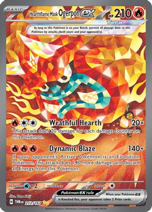 Hearthflame Mask Ogerpon ex 212/167 - Holofoil - Special Illustration Rare