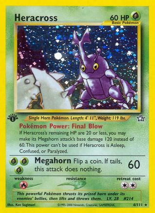 Heracross 006 - 1st Edition Holofoil - Holo Rare