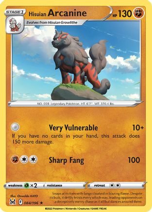 Hisuian Arcanine 084/196 - Rare