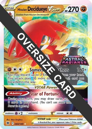 Hisuian Decidueye VSTAR - 084/189/189 - Holofoil - Promo