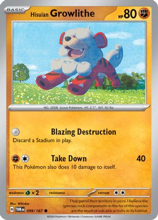 Hisuian Growlithe 099/167  - Common