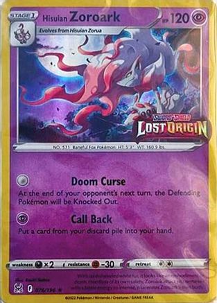 Hisuian Zoroark (Lost Origin Stamped) 076/196 - Holofoil - Promo