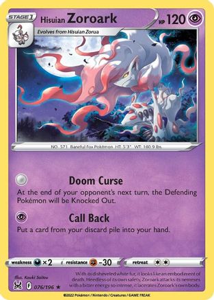 Hisuian Zoroark 076 - Holofoil - Holo Rare