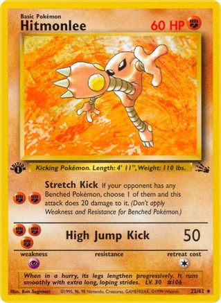 Hitmonlee (22) (22) 022 - 1st Edition - Rare