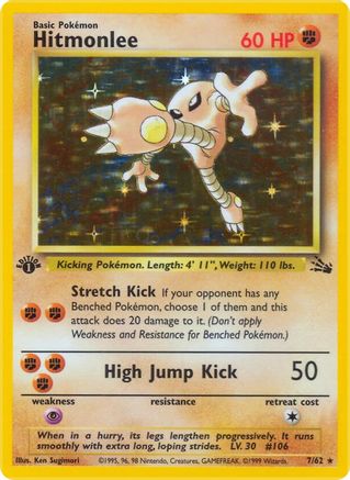 Hitmonlee (7) (7) 007 - 1st Edition Holofoil - Holo Rare