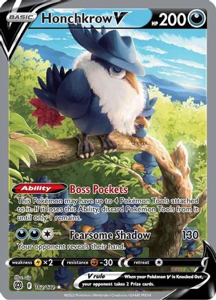 Honchkrow V (Alternate Full Art) 162 - Holofoil - Ultra Rare