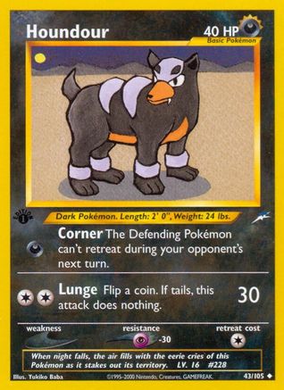 Houndour 043 - 1st Edition - Uncommon
