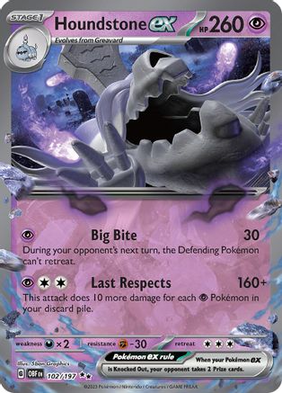 Houndstone ex 102 - Holofoil - Double Rare