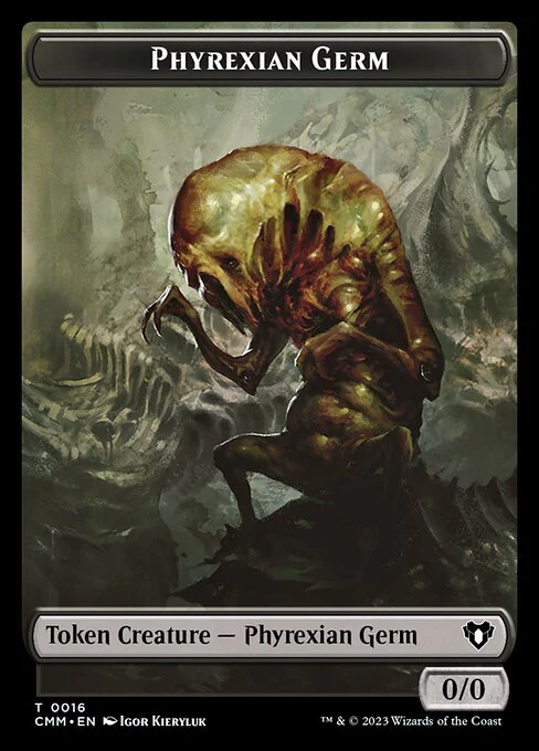 Human Soldier // Phyrexian Germ Double-Sided Token [Commander Masters Tokens] - Image 2