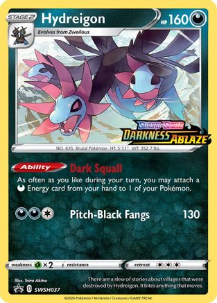 Hydreigon - SWSH037 (Prerelease) - Holofoil - Promo