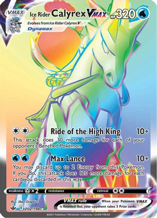 Ice Rider Calyrex VMAX (Secret)/198 - Holofoil - Secret Rare