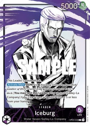 Iceburg (Alternate Art) (OP03-058) - Leader