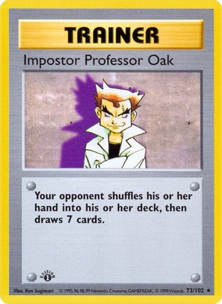 Impostor Professor Oak/102  - 1st Edition - Rare