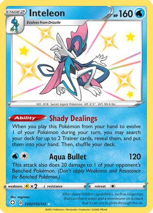 Inteleon SV027 - Holofoil - Shiny Holo Rare