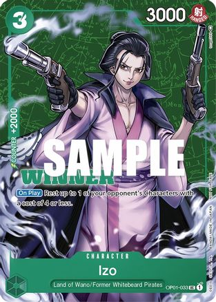 Izo (Tournament Pack Vol. 2) [Winner] (OP01-033) - Promo