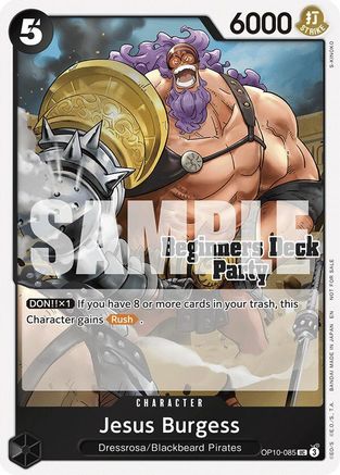 Jesus Burgess (Beginners Deck Party [ST-23] - [ST-28] Participation Pack) (OP10-085) - Uncommon