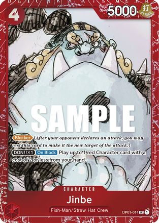 Jinbe (Premium Card Collection -ONE PIECE FILM RED Edition-) (OP01-014) - Uncommon