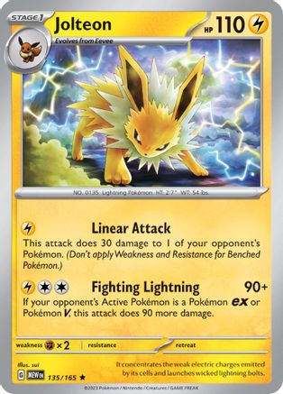 Jolteon 135 - Holofoil - Rare