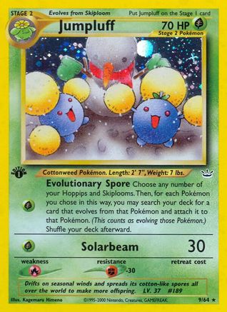 Jumpluff - 1st Edition Holofoil - Holo Rare