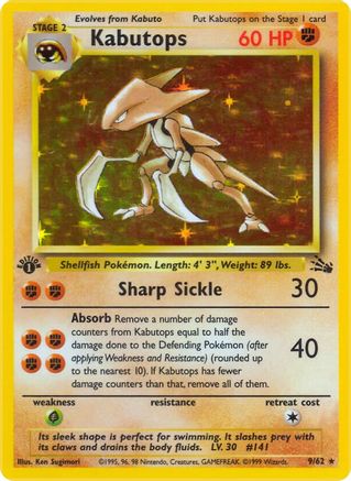 Kabutops (9) (9) 009 - 1st Edition Holofoil - Holo Rare