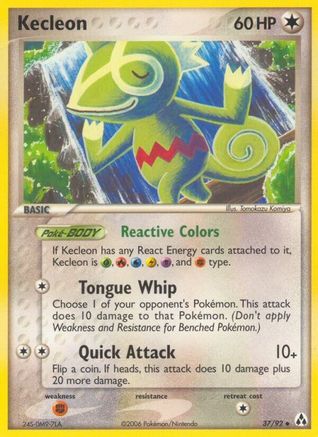 Kecleon 037/92 - Reverse Holofoil - Uncommon