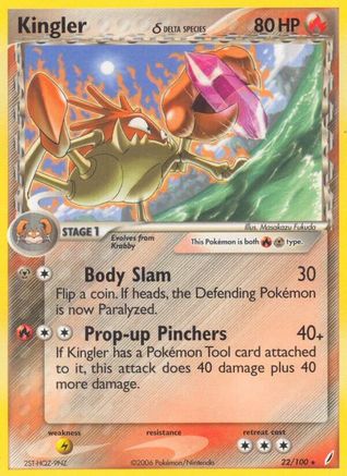Kingler (Delta Species)/100 - Reverse Holofoil - Rare