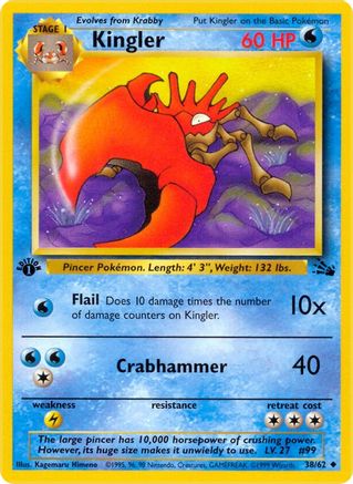 Kingler 038 - 1st Edition - Uncommon