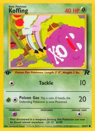 Koffing 058 - 1st Edition - Common