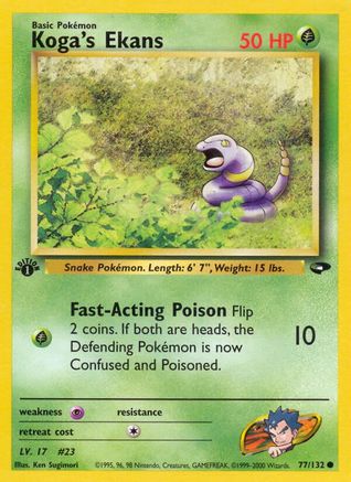 Koga's Ekans 077 - 1st Edition - Common