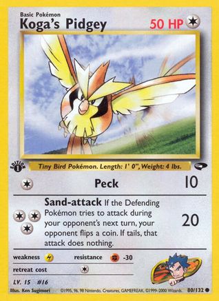 Koga's Pidgey (80) (80) 080 - 1st Edition - Common