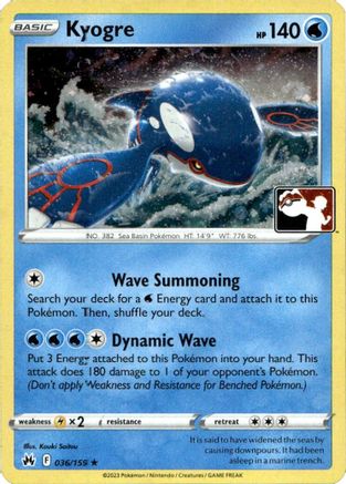 Kyogre 036 - Holofoil - Rare
