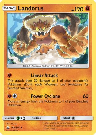 Landorus 103 - Holofoil - Holo Rare