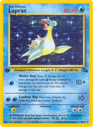 Lapras (10) (10) 010 - 1st Edition Holofoil - Holo Rare