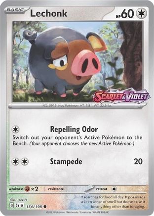 Lechonk (Store Promo) 154/198 - Reverse Holofoil - Promo