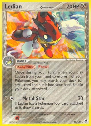 Ledian (Delta Species) 018/101 - Reverse Holofoil - Rare