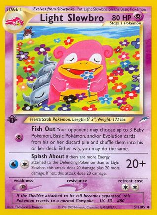 Light Slowbro 051 - 1st Edition - Uncommon