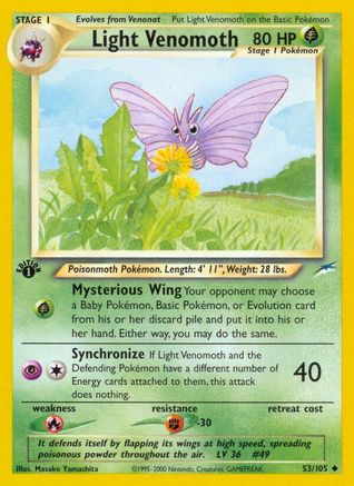 Light Venomoth 053 - 1st Edition - Uncommon