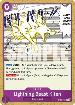 Lightning Beast Kiten (OP15-076) - Uncommon