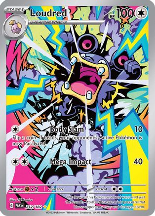 Loudred 212/182 - Holofoil - Illustration Rare