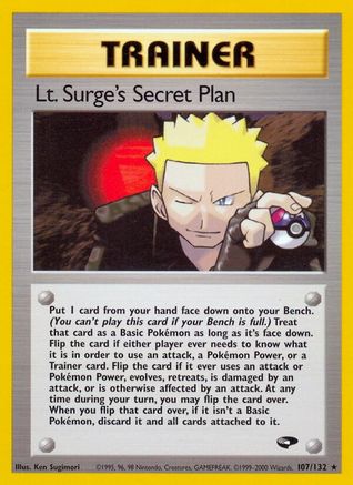 Lt. Surge's Secret Plan 107 - 1st Edition - Rare