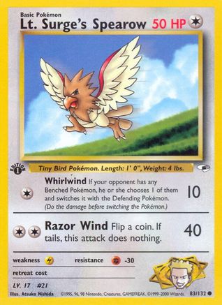Lt. Surge's Spearow (83) (83) 083 - 1st Edition - Common