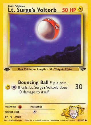 Lt. Surge's Voltorb 086 - 1st Edition - Common