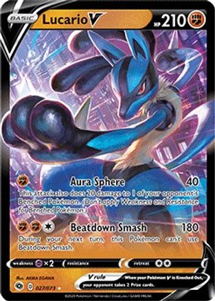 Lucario V 027 - Holofoil - Ultra Rare