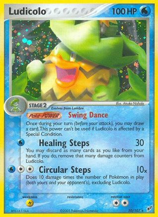 Ludicolo - 010/107/107 - Reverse Holofoil - Holo Rare