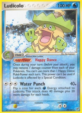 Ludicolo - 019/107/107 - Reverse Holofoil - Rare