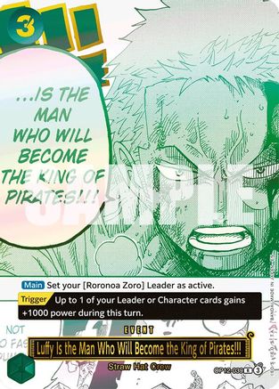 Luffy Is the Man Who Will Become the King of Pirates!!! (Japanese Version 3rd Anniversary Set) (OP12-039) - Rare