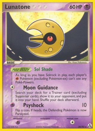 Lunatone - Reverse Holofoil - Rare