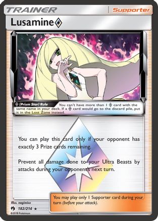 Lusamine Prism Star 182 - Holofoil - Prism Rare